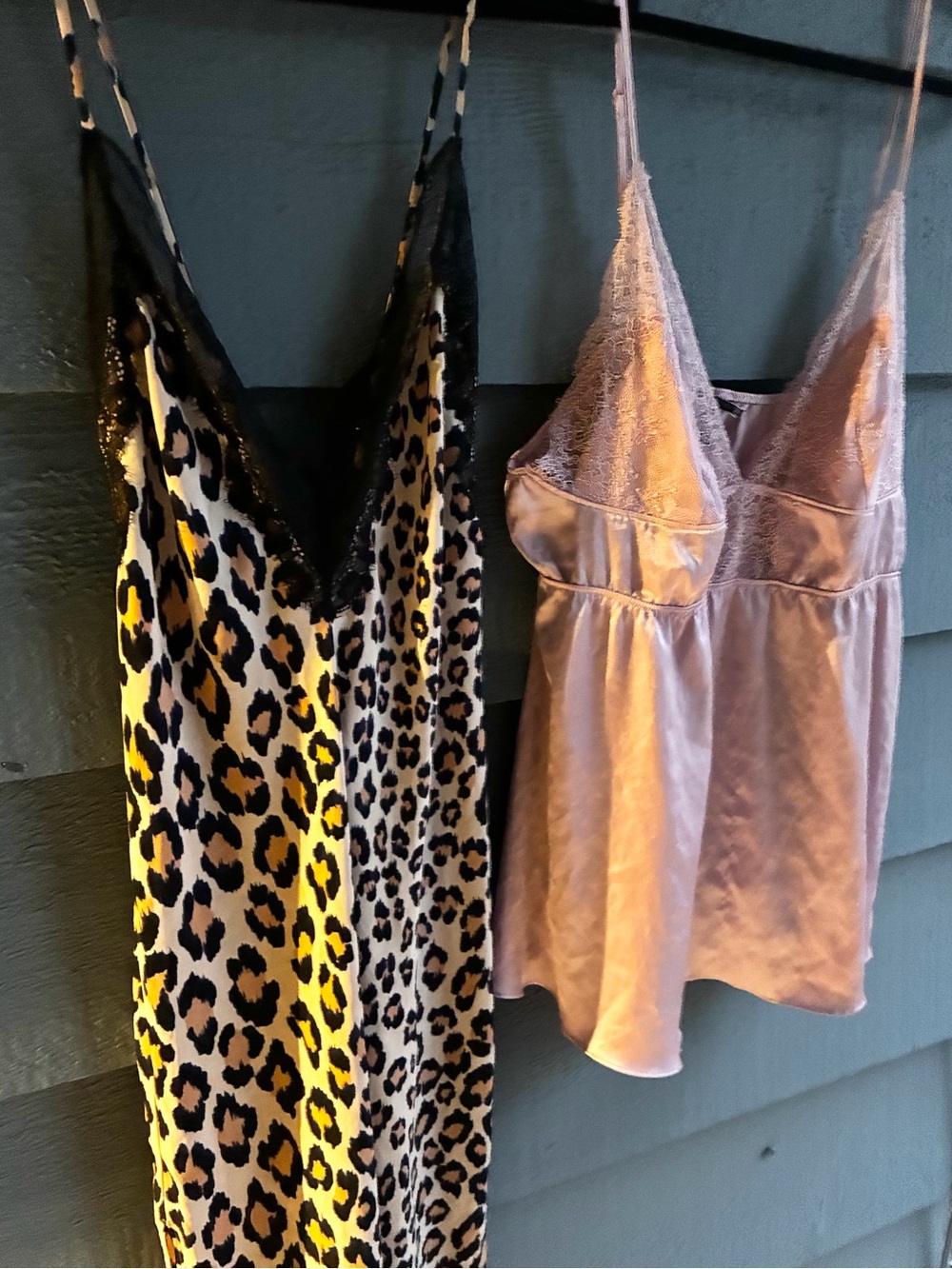 Two-For-One Victoria's Secret Leopard Slip and Dusty Pink Satin Camisole!